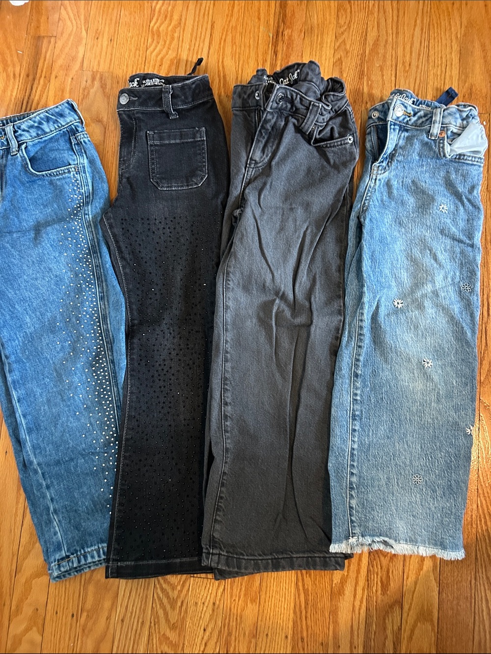 Cat & Jack Sparkly and Floral Denim Bundle